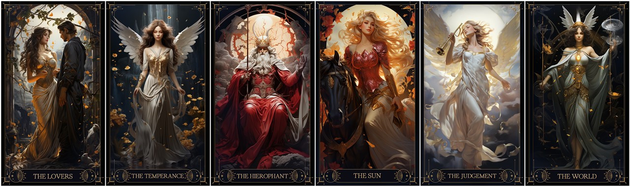 5 Tarot Cards, and each symbolizes different meanings.