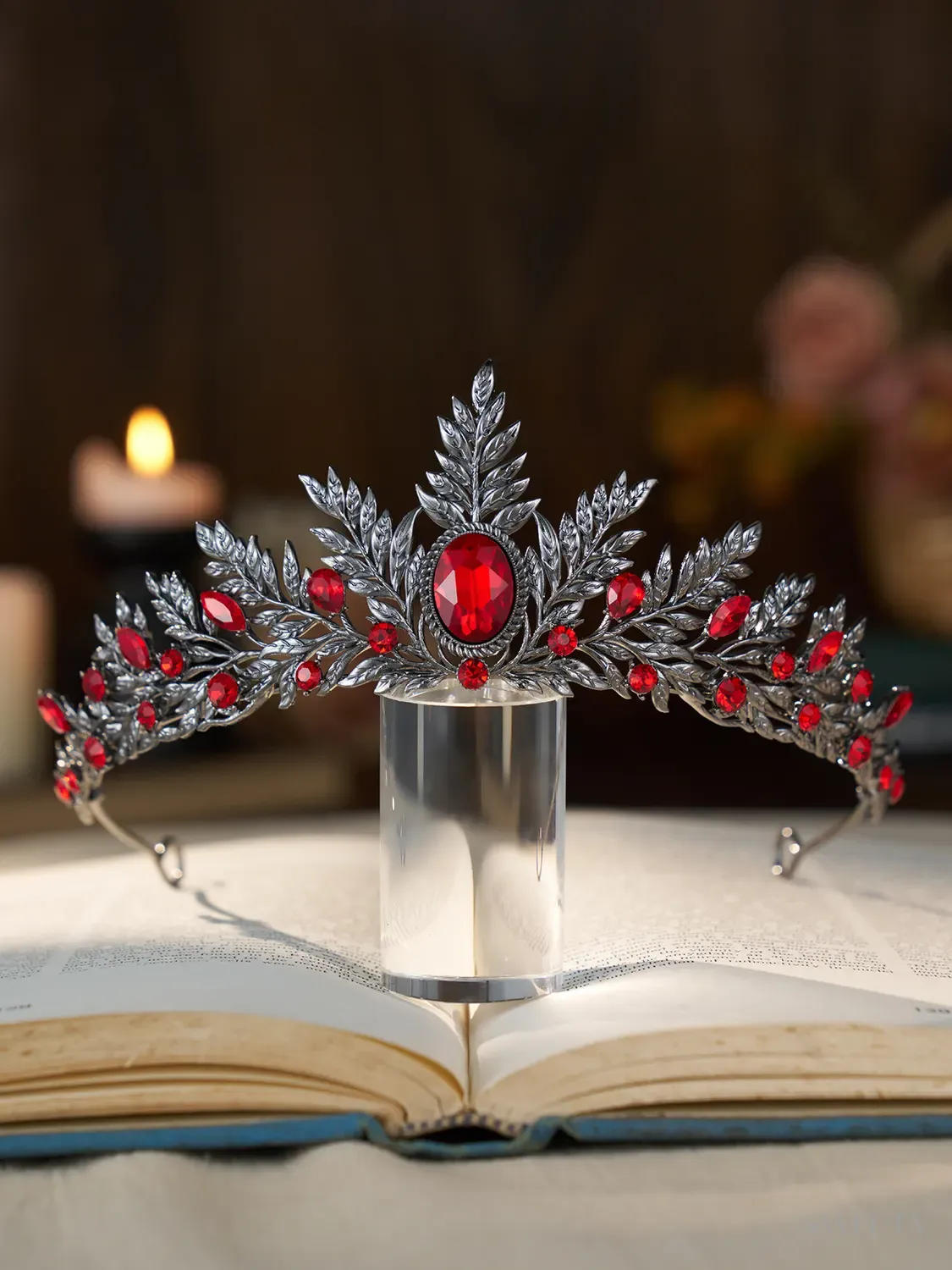SV Red Lilah Crystal Tiara-Crowns & Tiaras | SWEETV