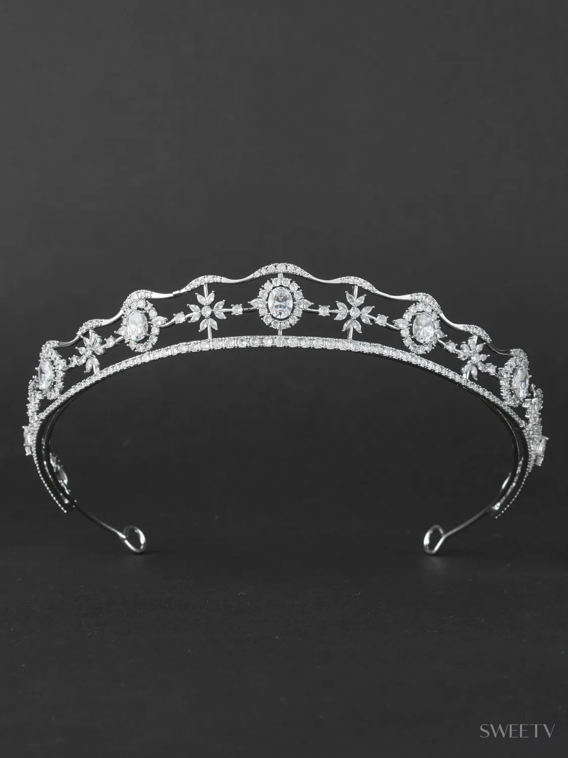 tiara7013 SV Florence Cubic Zirconia Tiara-Crowns & Tiaras | SWEETV