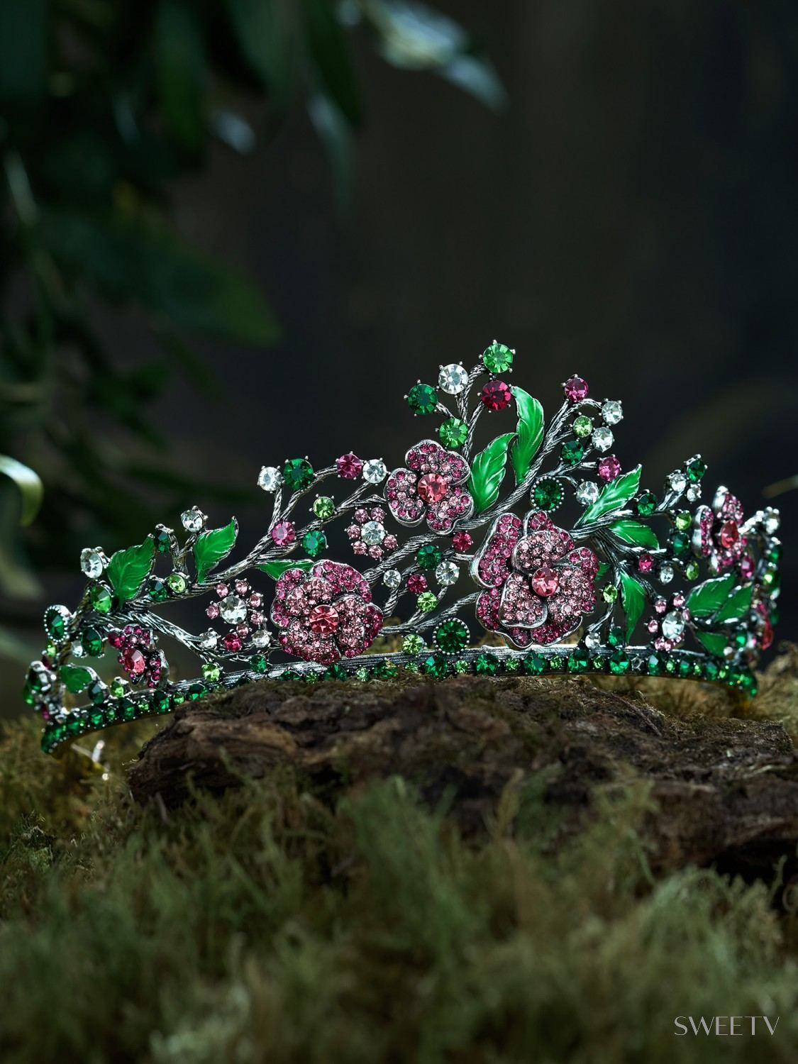 SV Antique Silver Finley Flower Crown-Crowns & Tiaras | SWEETV