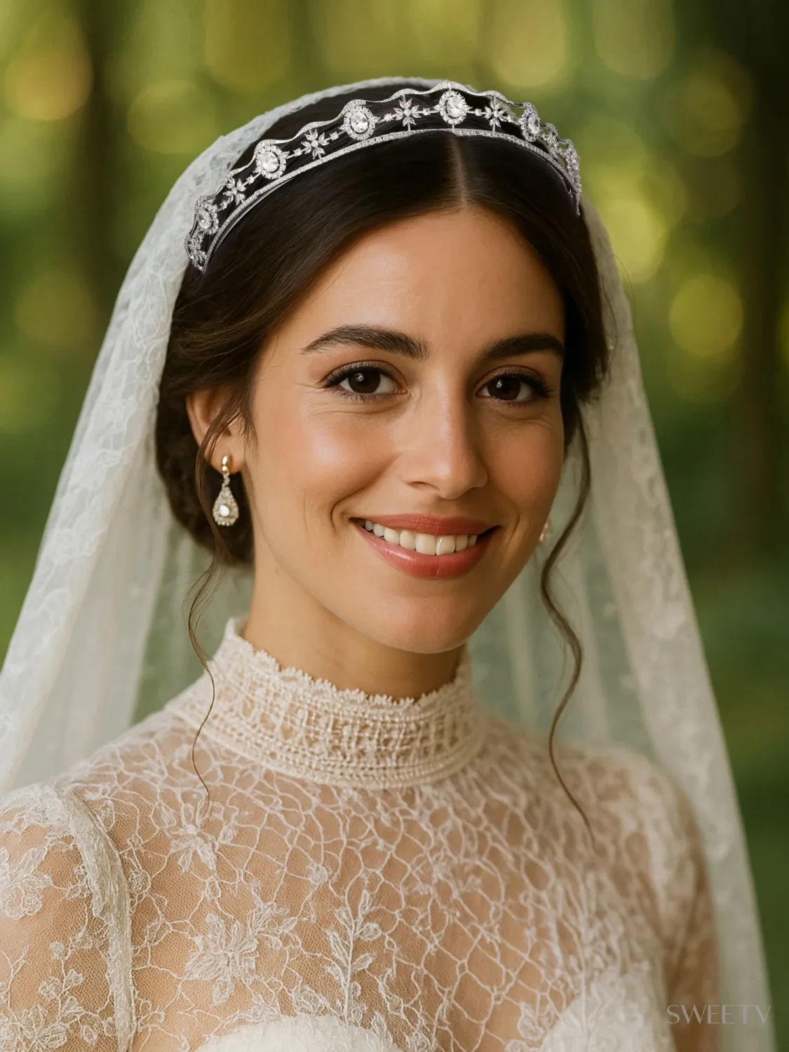 SV Florence Cubic Zirconia Tiara-Crowns & Tiaras | SWEETV