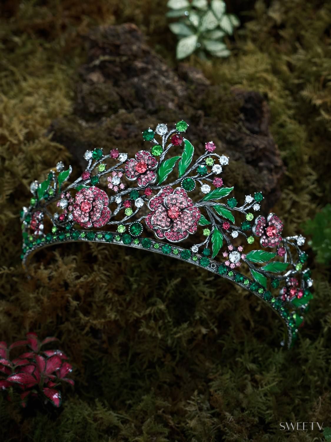 SV Antique Silver Finley Flower Crown-Crowns & Tiaras | SWEETV