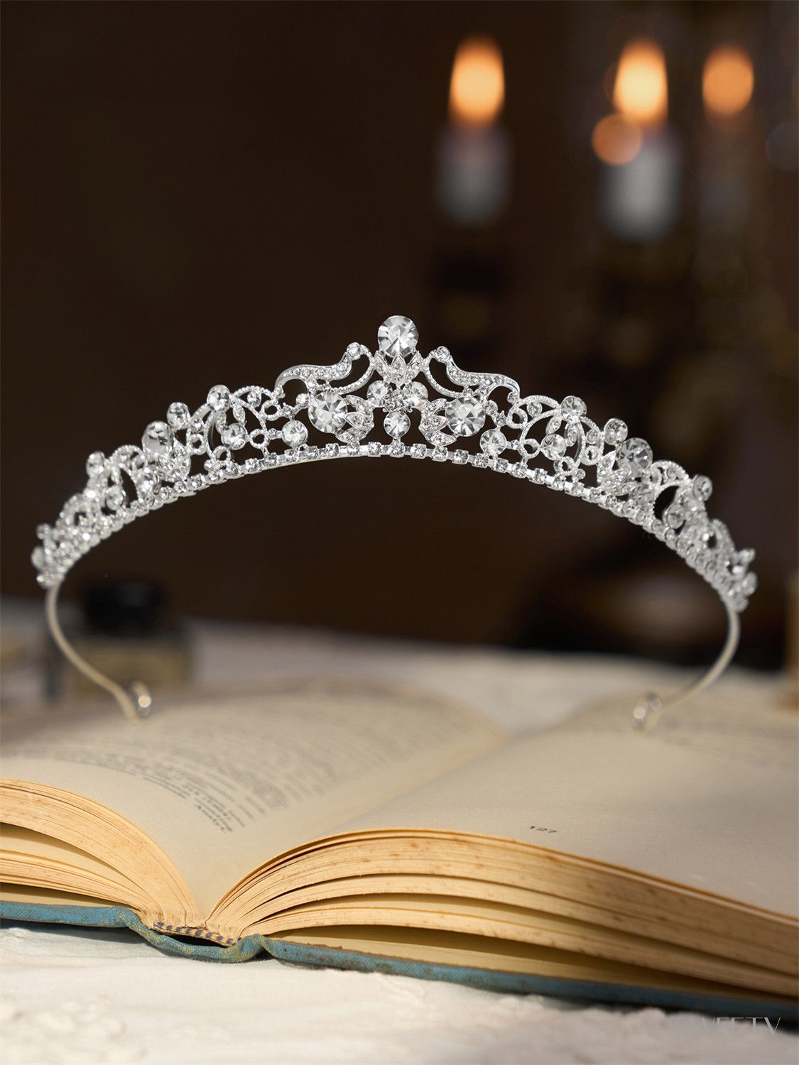 SV Silver Faith Wedding Tiara-Crowns & Tiaras | SWEETV