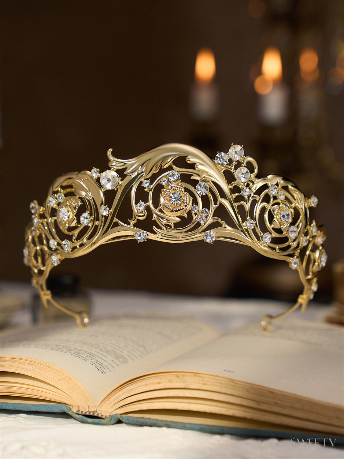 SV Leilani Crystal Tiara-Crowns & Tiaras | SWEETV