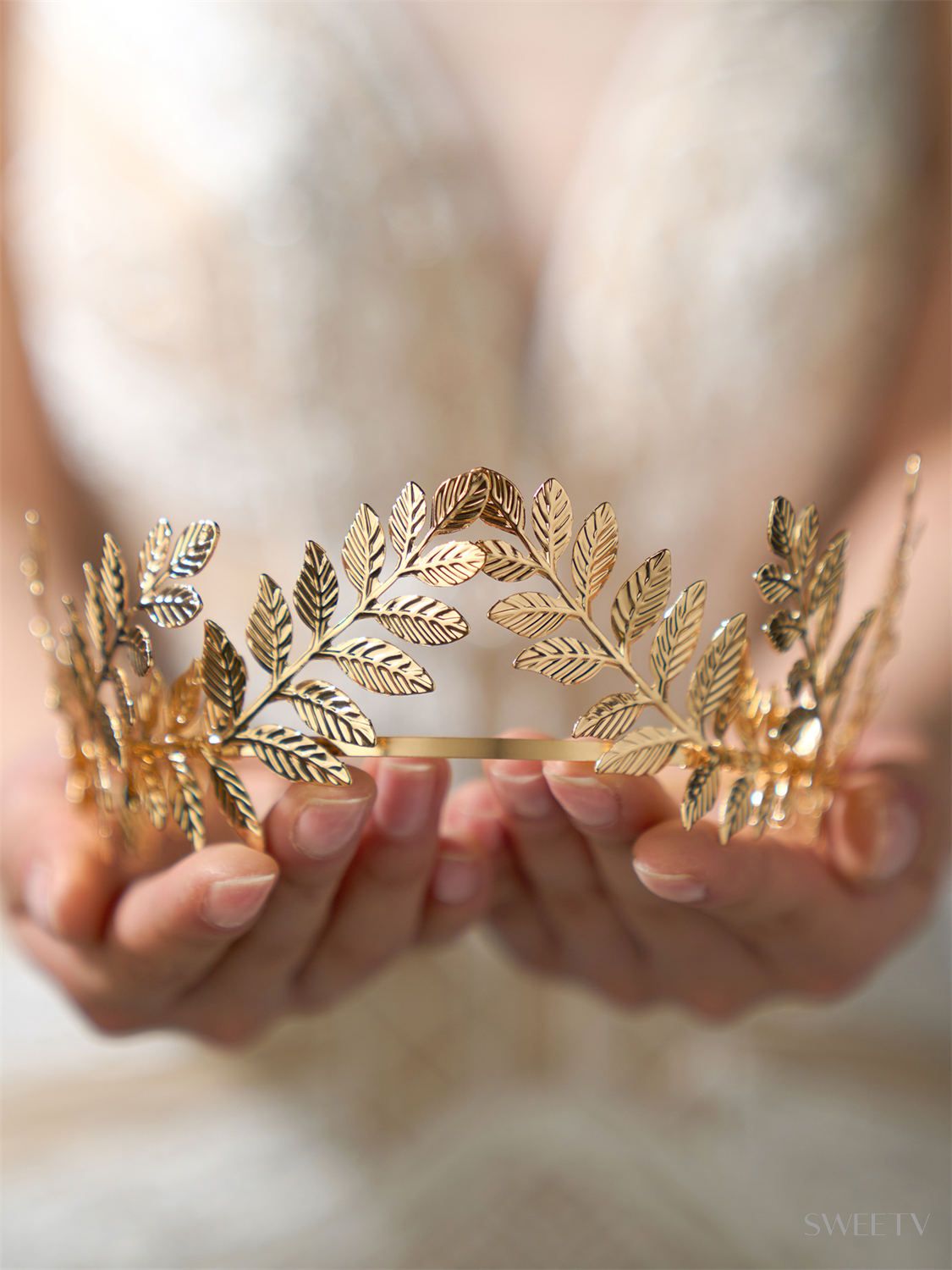 SV Sereno Gold Leaf Fairy Crown-Crowns & Tiaras | SWEETV display picture 3