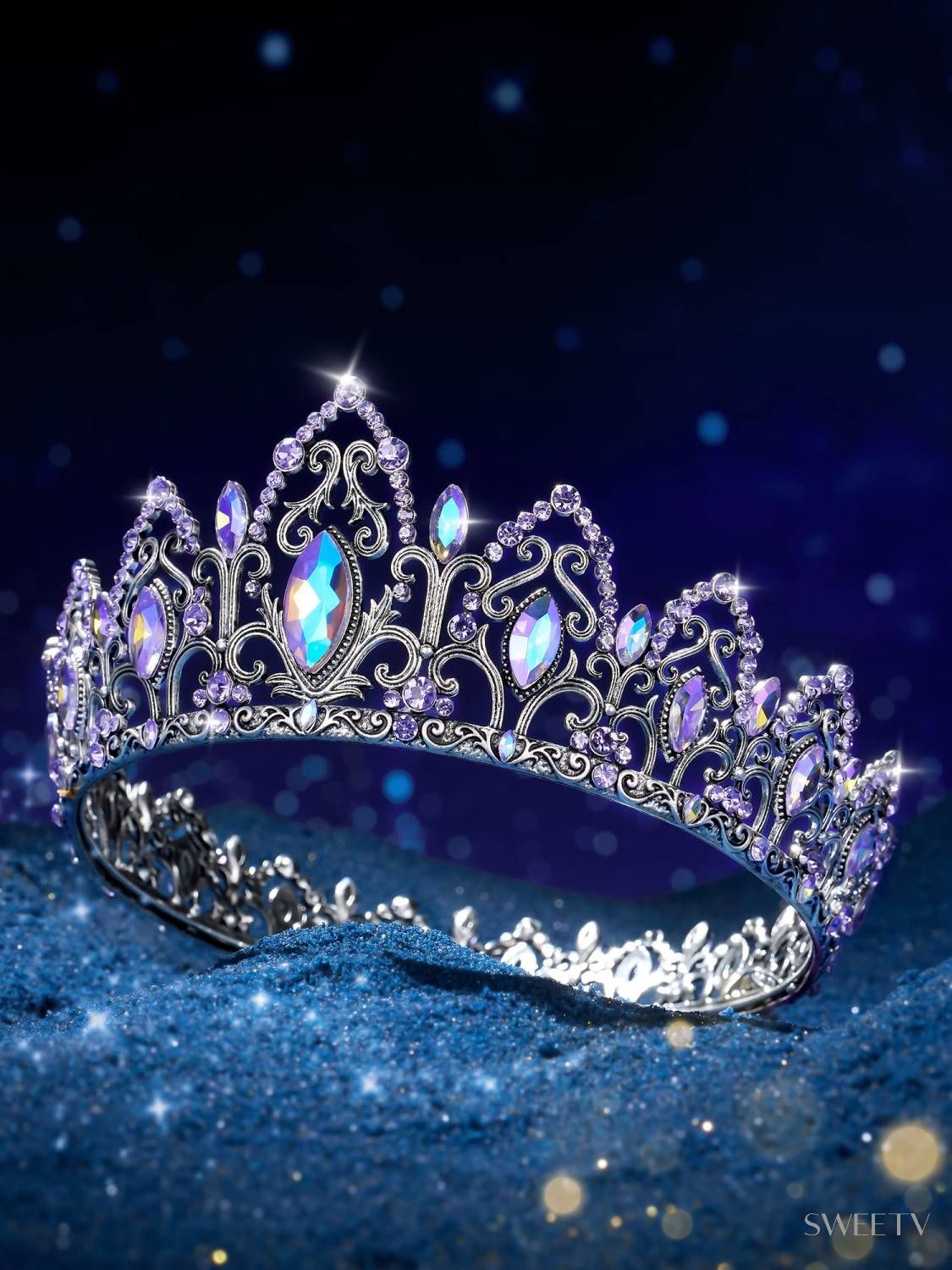バルコス★Tiara Countess - Silver Crystal Wedding Tiara – Bella-Tiara