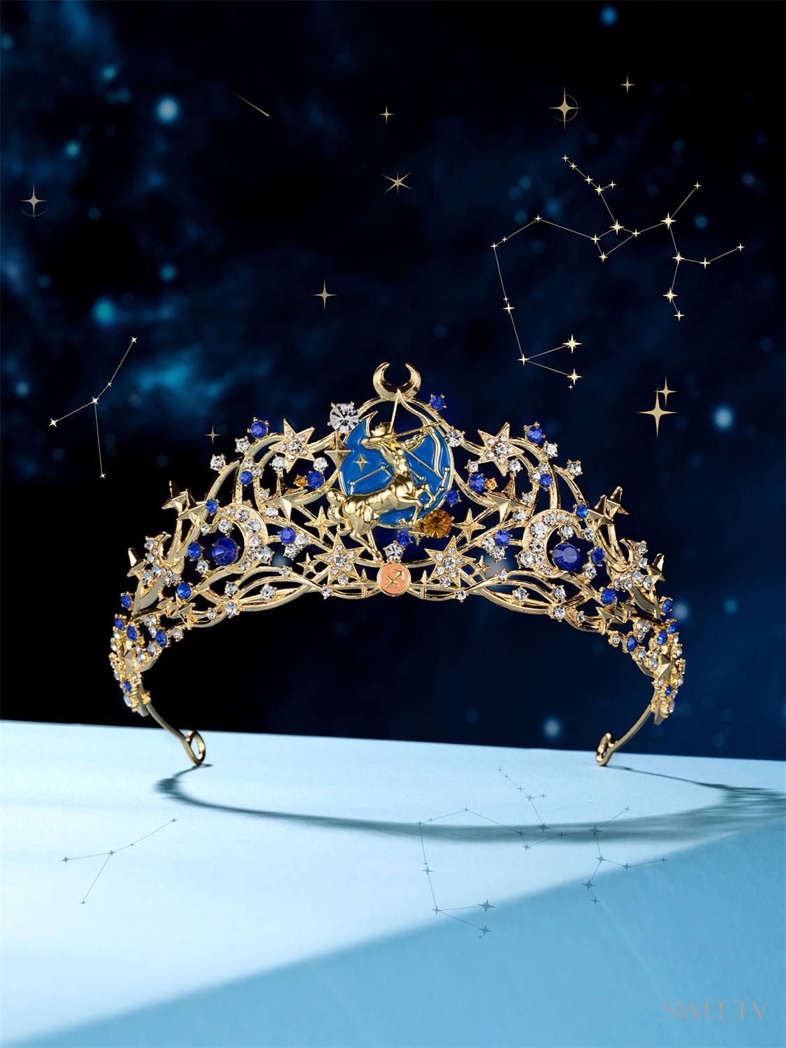 【期間限定特価】 Zodiac Sagittarius Sapphire SV Tiara-Crowns SWEETV | Tiaras & バッグ