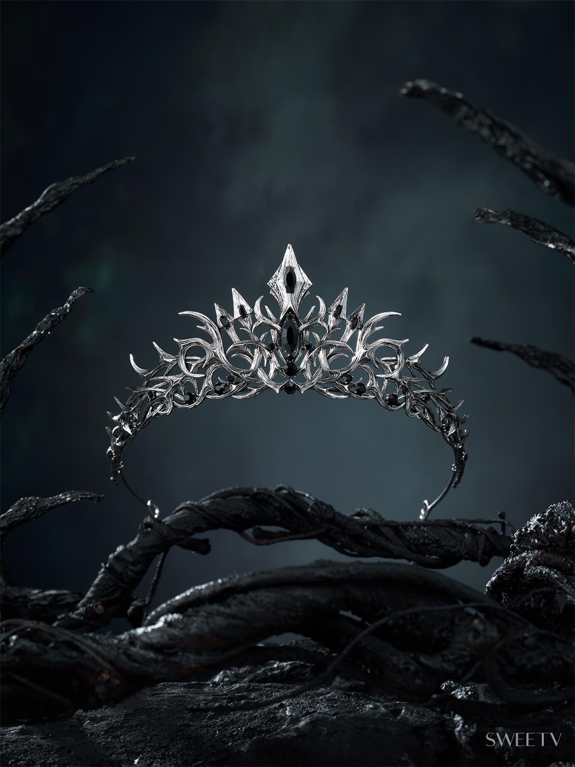 SV Eternal Darkness Halloween Tiara-Crowns & Tiaras | SWEETV