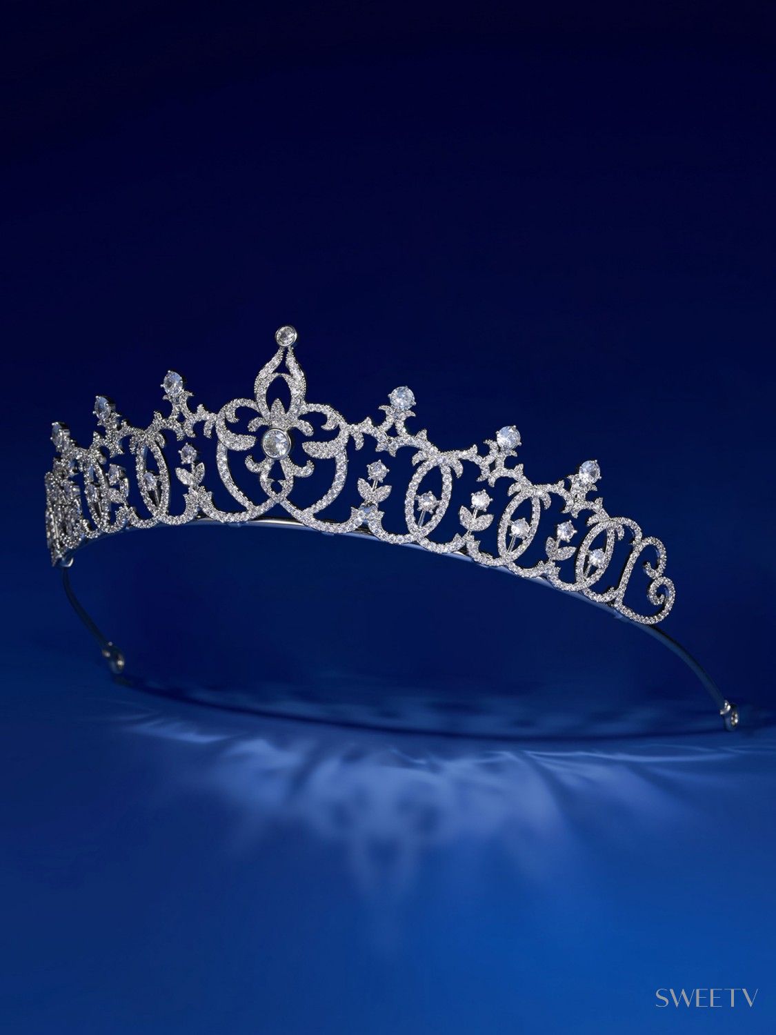 ✧tiara✧ SV Adelaide Regal Cubic Zirconia Tiara-Crowns & Tiaras | SWEETV