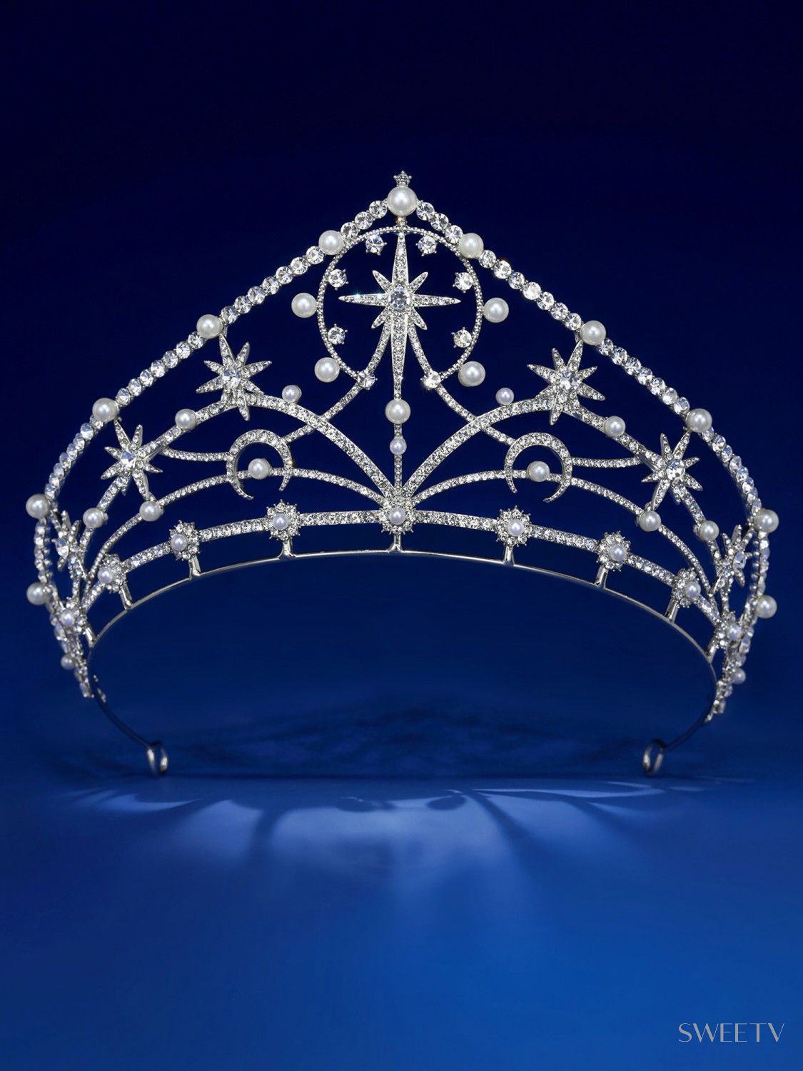 SV Everleigh Wedding Tiara-Crowns & Tiaras | SWEETV