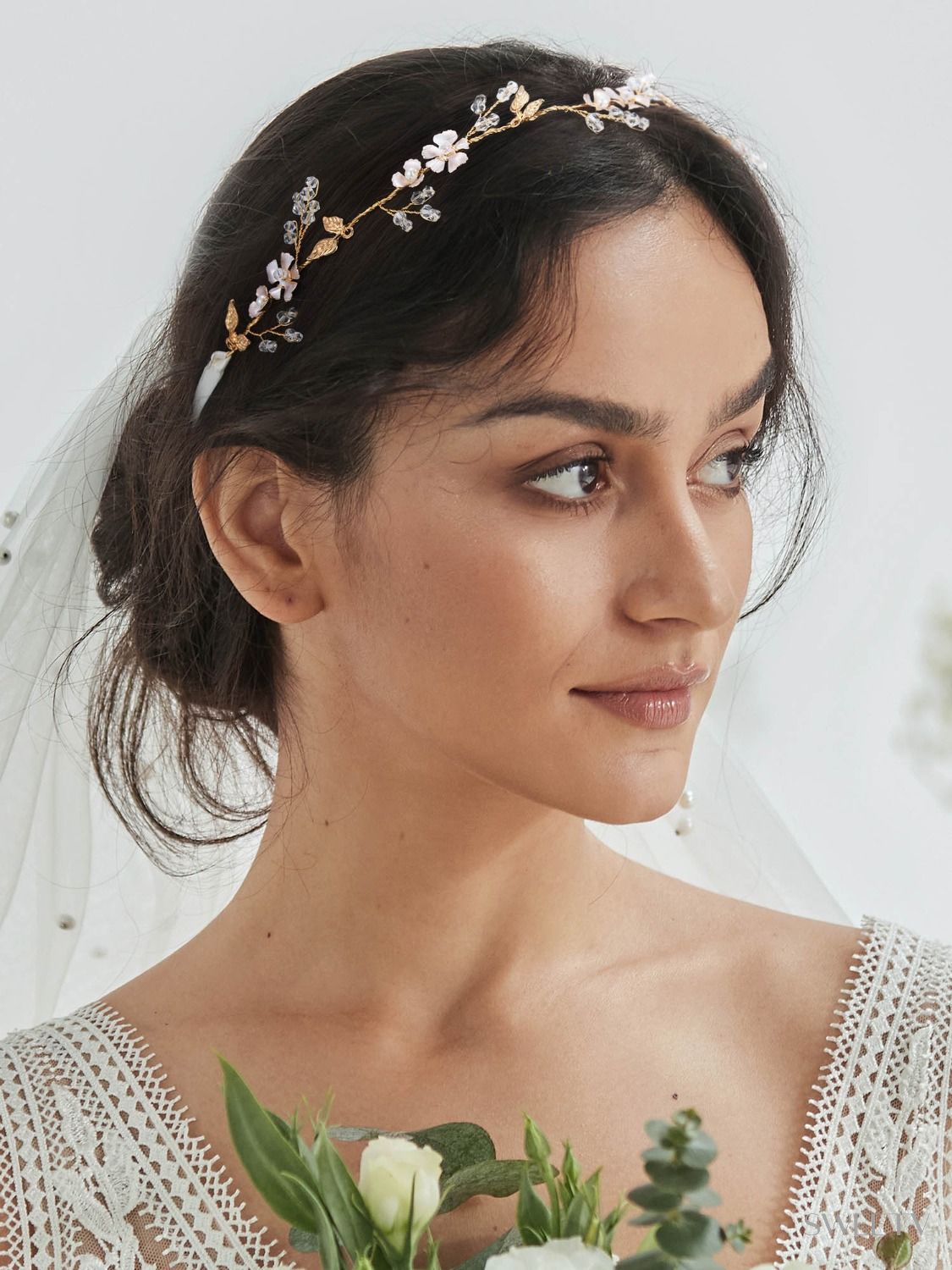 SV Reina Bridal Headpiece-Hair Vines & Headbands | SWEETV