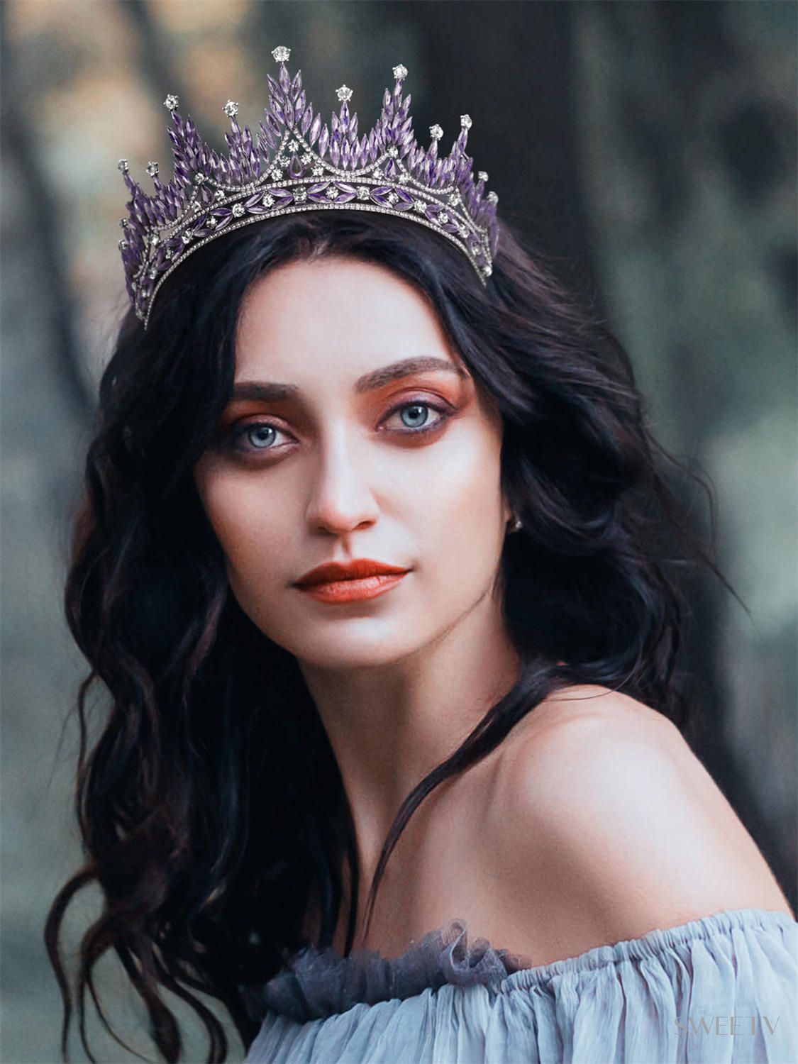 SV Red Trinity Crystal Tiara-Crowns & Tiaras | SWEETV