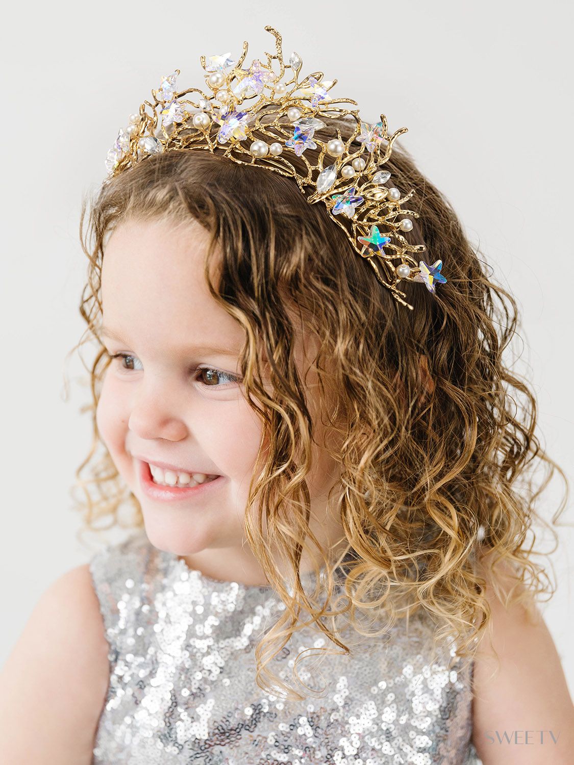 SV Zora Mermaid Kids Tiara-Crowns & Tiaras | SWEETV