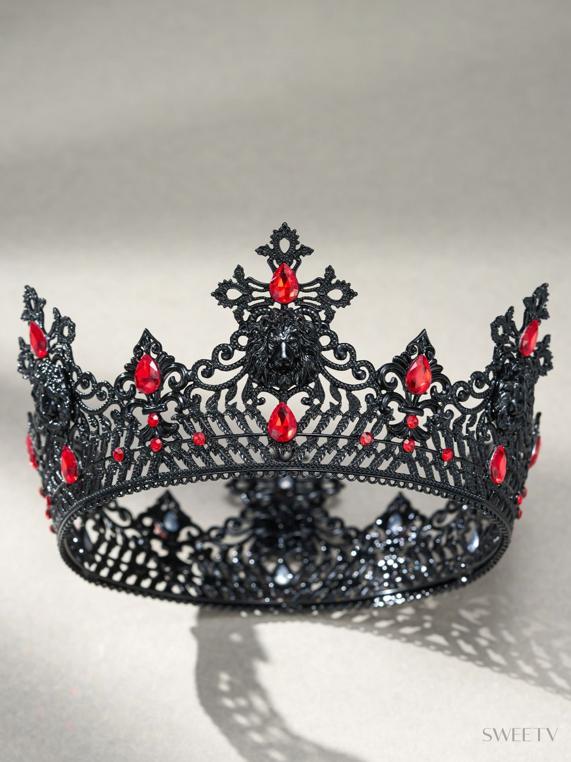 SV Black Leo King Crown-Crowns & Tiaras | SWEETV