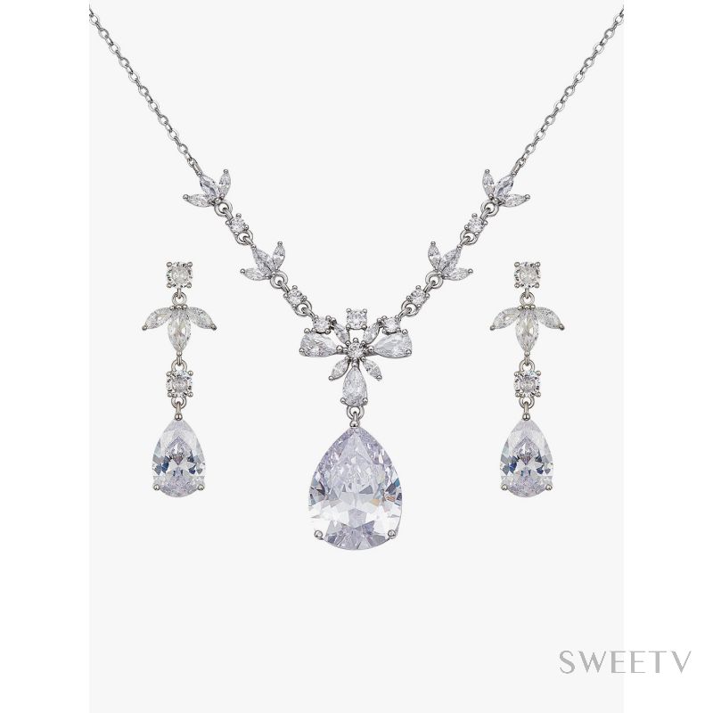 SWEETV Wedding Bridal Jewelry Set 26.99 Jewelry Sets SWEETV