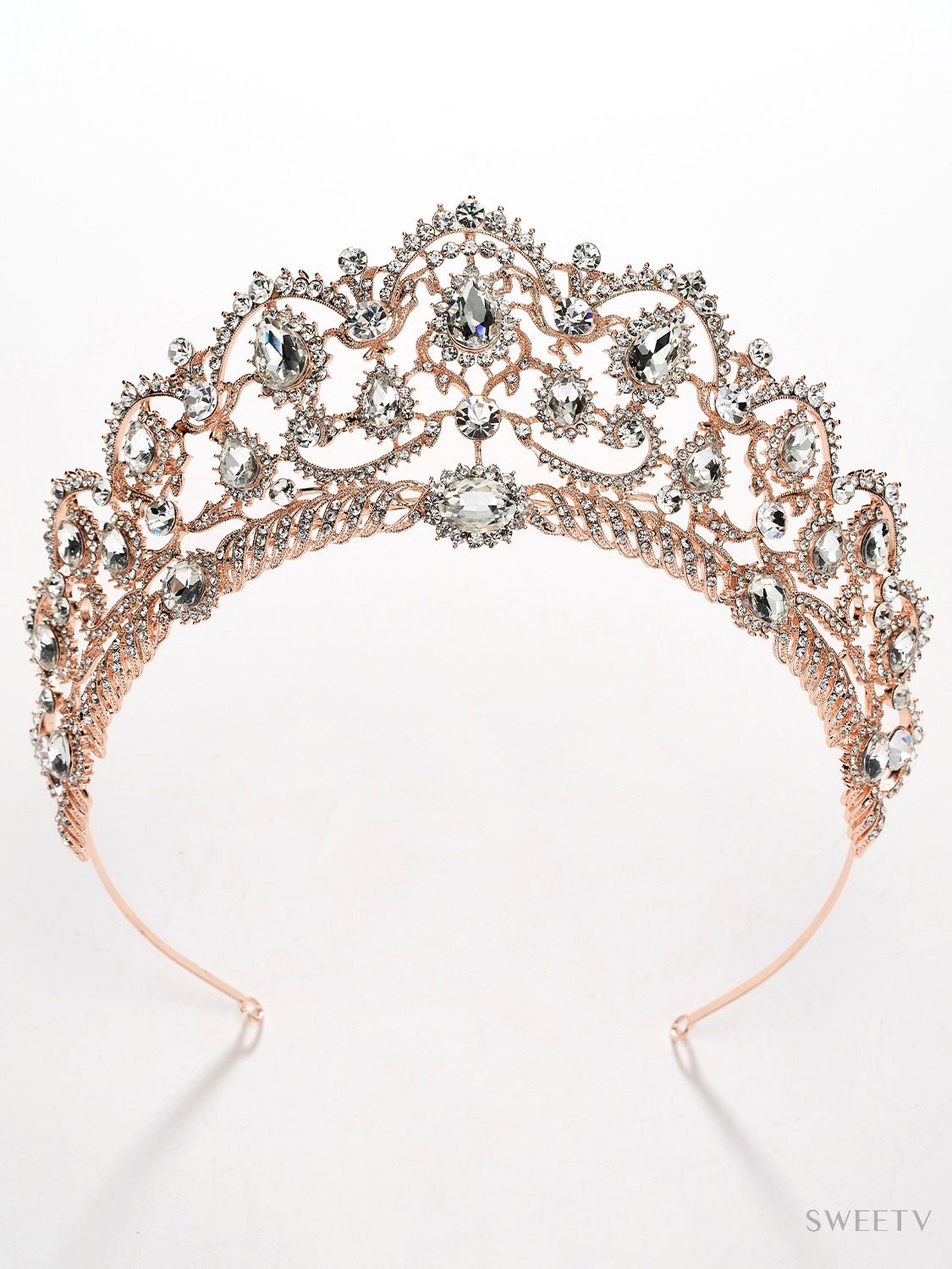 SV Olivia Crystal Tiara in Rose Gold $14.19 Clearance- SWEETV