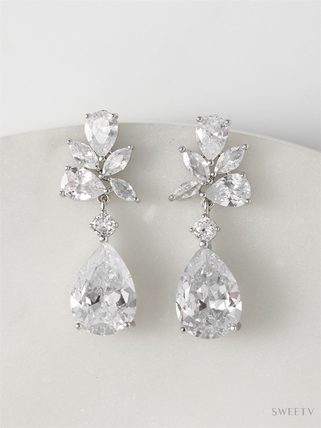 SV Elegant Bridal Wedding Earrings