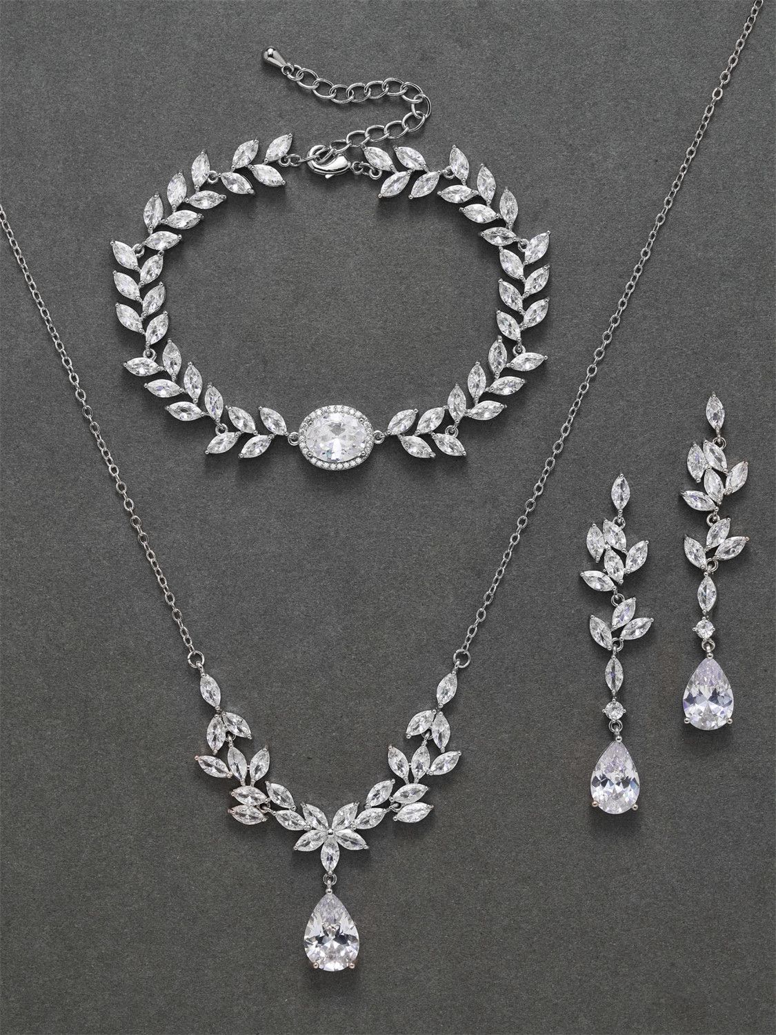 SV Cubic Zirconia Bridal Jewelry Set
