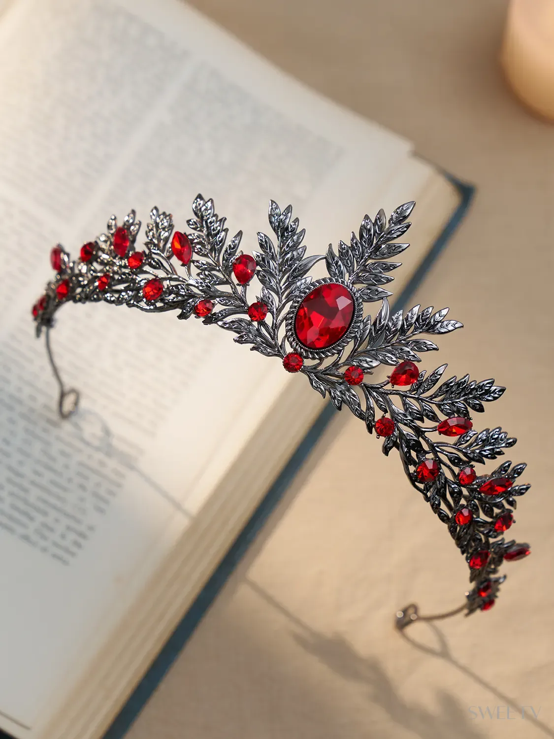 SV Red Lilah Crystal Tiara-Crowns & Tiaras | SWEETV