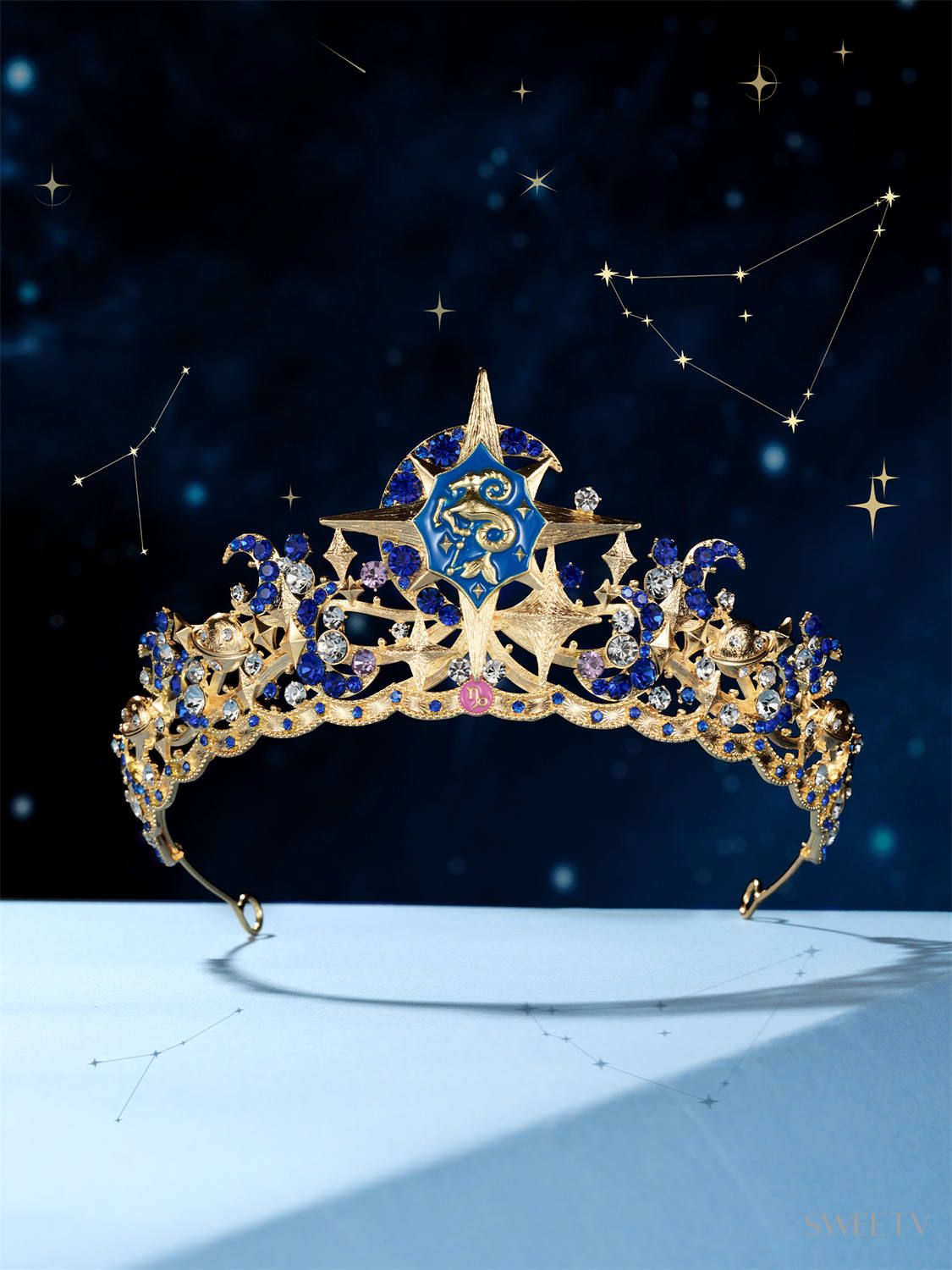 SWEETV Koningin kroon voor vrouwen - barokke bruiloft tiara's SWEETV Koningin kroon voor vrouwen - barokke bruiloft tiara's
