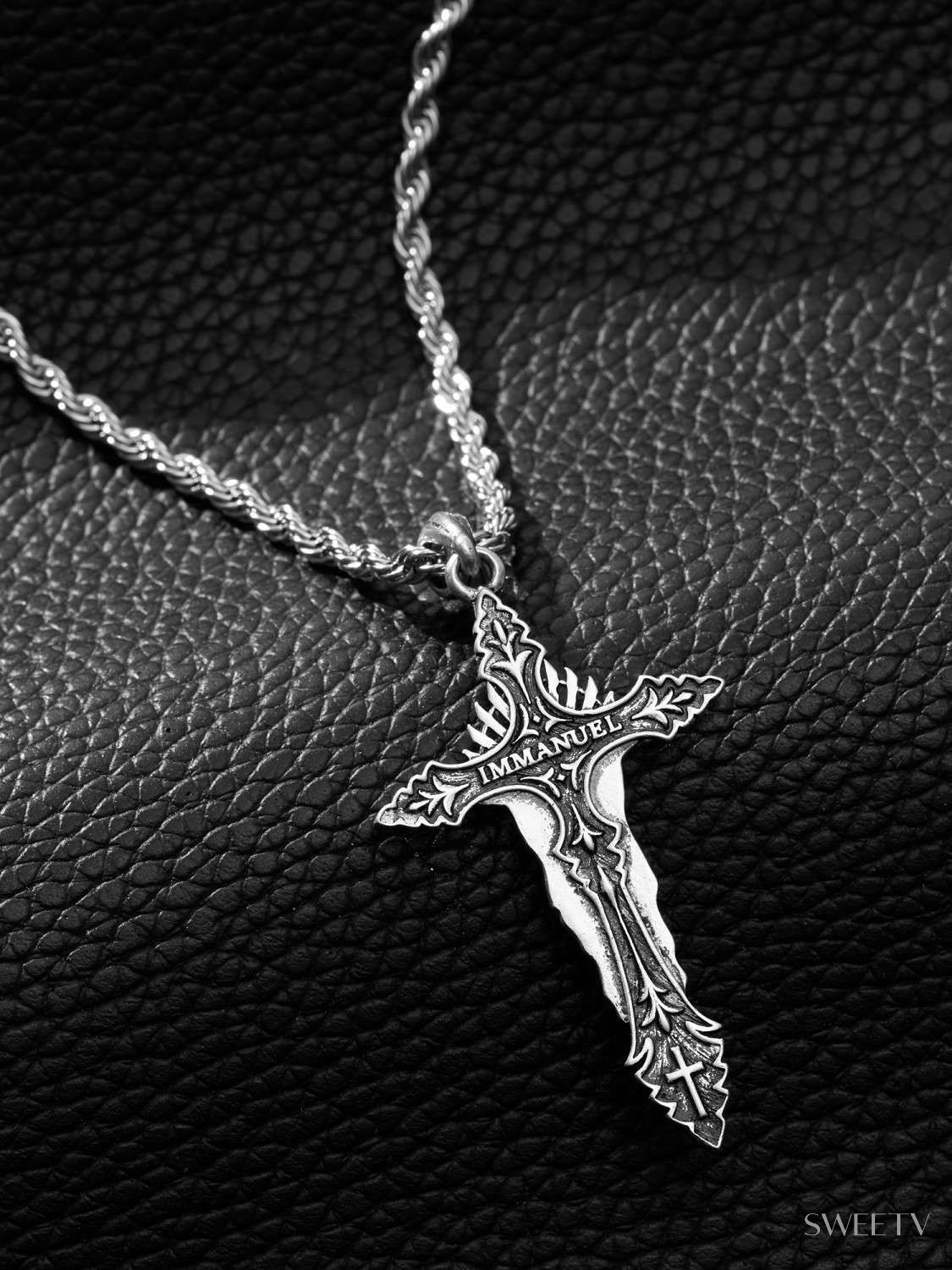 アクセサリー vintage silver925 Jesus cross necklace Sterling Pewter/S925K Silver Jesus Cross Necklace – BGCOPPER