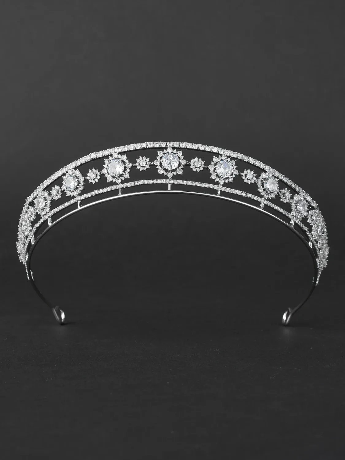 SV Hazel Cubic Zirconia Tiara-Crowns & Tiaras | SWEETV