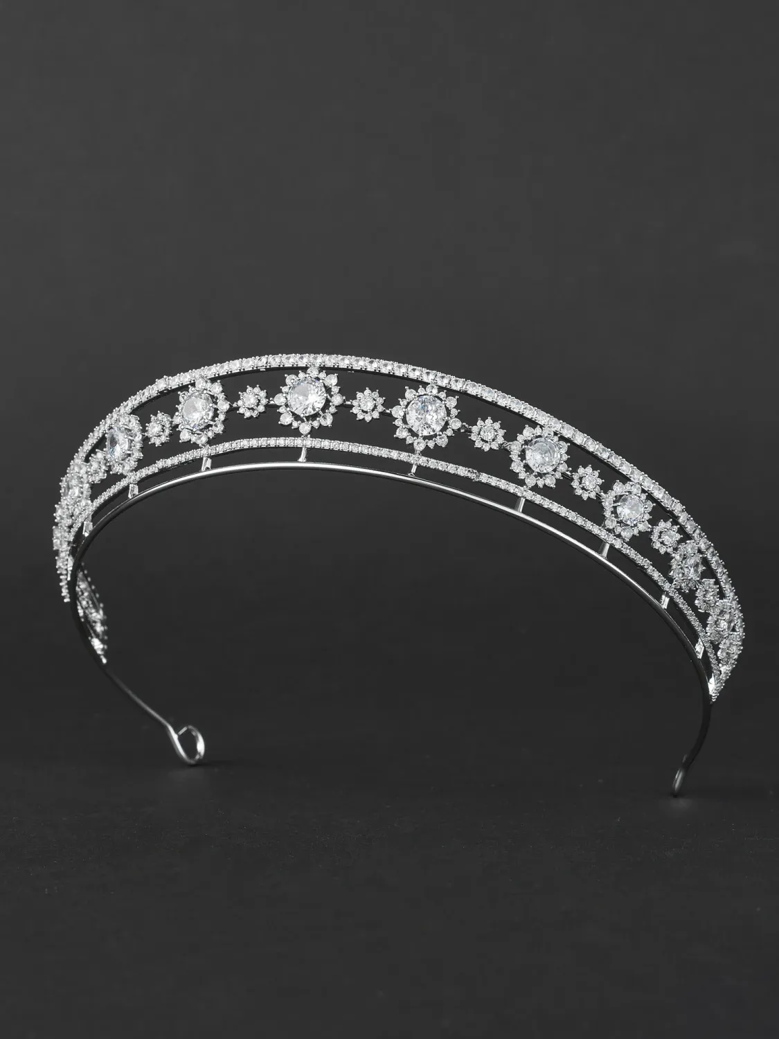 SV Hazel Cubic Zirconia Tiara-Crowns & Tiaras | SWEETV