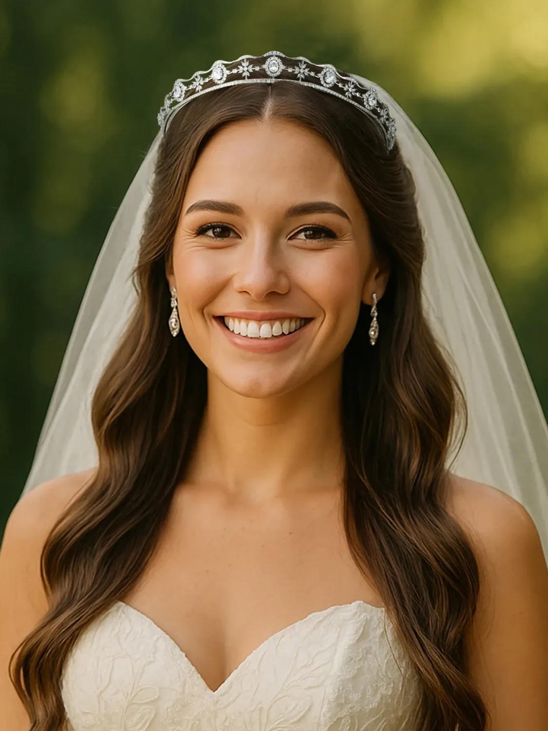 SV Florence Cubic Zirconia Tiara-Crowns & Tiaras | SWEETV