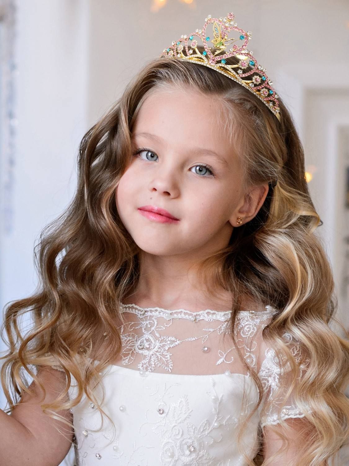K⭐︎Tiaraページ♡ SV Gold Lilly Kids Tiara-Crowns & Tiaras | SWEETV