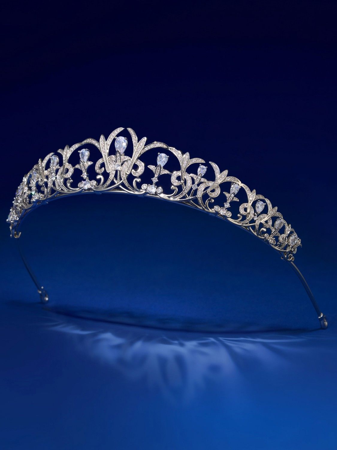 SV Silver Bibi Imperial Zircon Tiara-Crowns & Tiaras | SWEETV
